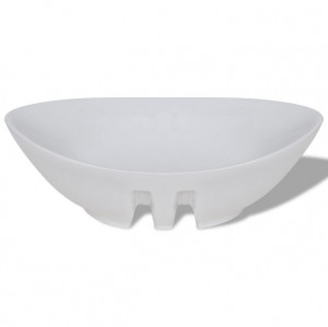 Chiuvetă din ceramică ovală cu preaplin 59 x 38,5 cm - Img 5