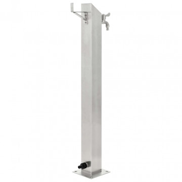 Coloană de apă pentru grădină, 95 cm, oțel inoxidabil, pătrat - Img 4