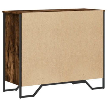 Comodă cu sertare stejar fumuriu 91x35,5x74,5 cm lemn prelucrat - Img 5