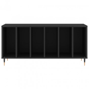 Comodă discuri, negru, 100x38x48 cm, lemn prelucrat - Img 4