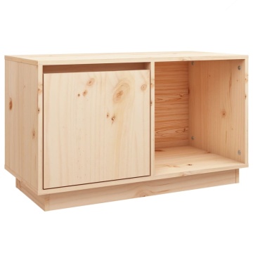 Comodă TV, 74x35x44 cm, lemn masiv de pin - Img 2