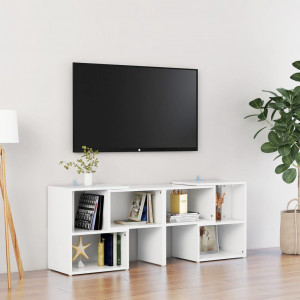 Comodă TV, alb, 104x30x52 cm, PAL - Img 1