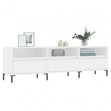 Comodă TV, alb, 150x30x44,5 cm, lemn prelucrat - Img 3