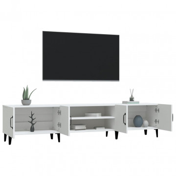 Comodă TV, alb, 180x31,5x40 cm, lemn prelucrat - Img 8