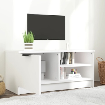 Comodă TV, alb, 80x35x36,5 cm, lemn prelucrat - Img 3