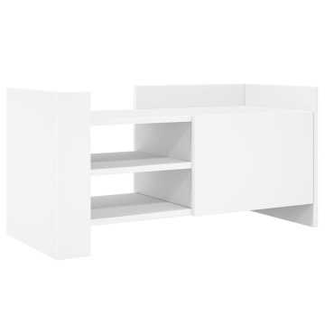 Comodă TV, alb, 80x35x40 cm, lemn prelucrat - Img 2