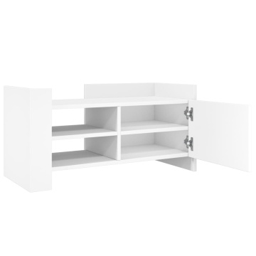 Comodă TV, alb, 80x35x40 cm, lemn prelucrat - Img 6