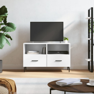Comodă TV, alb, 80x36x50 cm, lemn prelucrat - Img 1