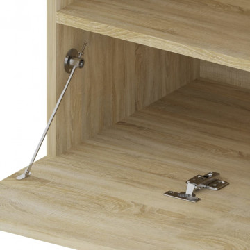 Comodă TV cu lumini LED, stejar sonoma, 75x35x40 cm - Img 7