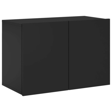 Comodă TV de perete, negru, 60x30x41 cm - Img 2