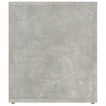 Comodă TV, gri beton, 100x35x40 cm, lemn prelucrat - Img 7