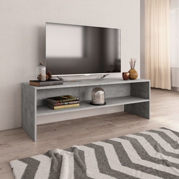 Comodă TV, gri beton, 120 x 40 x 40 cm, PAL - Img 1