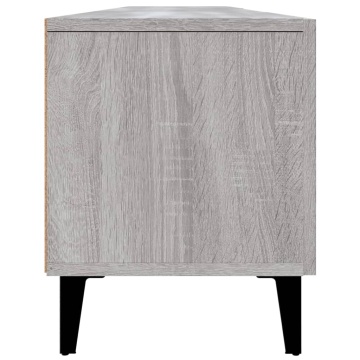 Comodă TV, gri sonoma, 180x31,5x40 cm, lemn prelucrat - Img 7