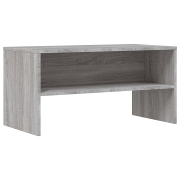 Comodă TV, gri sonoma, 80x40x40 cm, lemn prelucrat - Img 2
