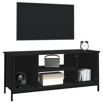 Comodă TV, negru, 102x35x45 cm, lemn prelucrat - Img 4