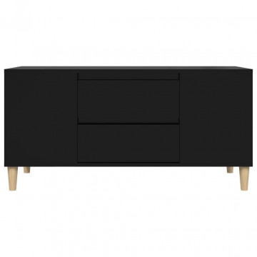 Comodă TV, negru, 102x44,5x50 cm, lemn prelucrat - Img 6