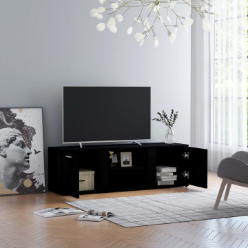 Comodă TV, negru, 120 x 34 x 37 cm, PAL - Img 4