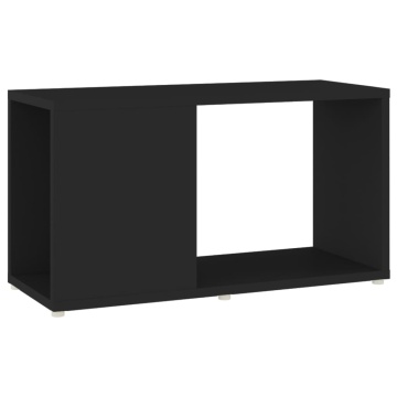 Comodă TV, negru, 60x24x32 cm, PAL - Img 2