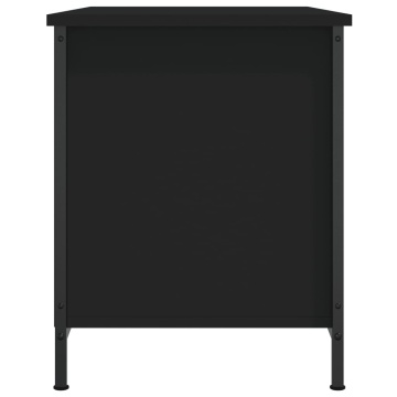 Comodă TV, negru, 80x40x50 cm, lemn prelucrat - Img 6