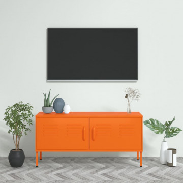 Comodă TV, portocaliu, 105x35x50 cm, oțel - Img 1