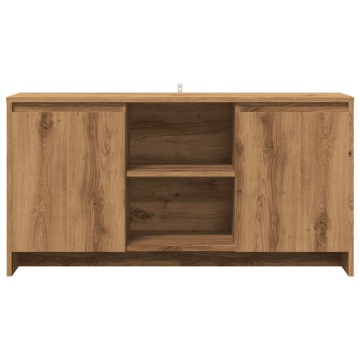 Comodă TV, stejar artizanal, 102x37,5x52,5 cm, lemn prelucrat - Img 4