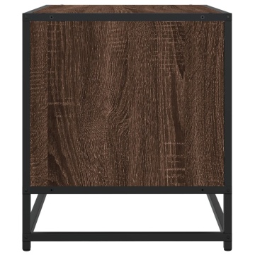Comodă TV, stejar maro, 91x40x46 cm lemn prelucrat și metal - Img 8