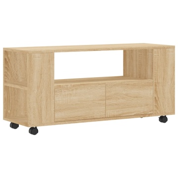 Comodă TV, stejar sonoma, 102x34,5x43 cm, lemn prelucrat - Img 2