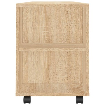 Comodă TV, stejar sonoma, 102x34,5x43 cm, lemn prelucrat - Img 6