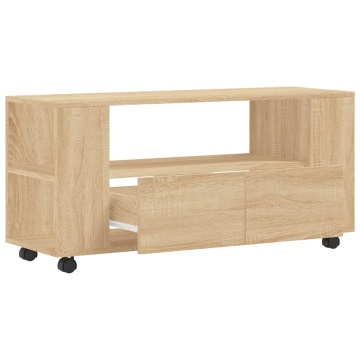 Comodă TV, stejar sonoma, 102x34,5x43 cm, lemn prelucrat - Img 8