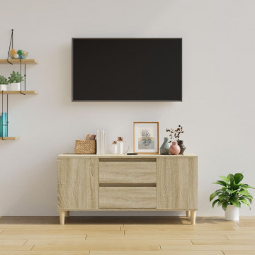 Comodă TV, stejar sonoma, 102x44,5x50 cm, lemn prelucrat - Img 3