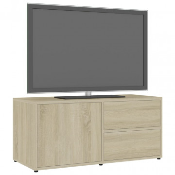 Comodă TV, stejar Sonoma, 80 x 34 x 36 cm, PAL - Img 4