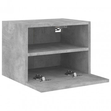 Comode TV de perete, 2 buc., gri beton, 40x30x30 cm, lemn - Img 6