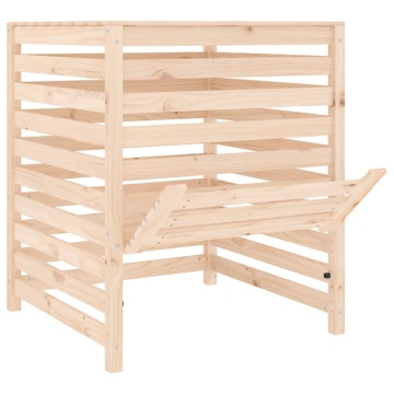 Compostor, 82,5x82,5x99,5 cm, lemn masiv de pin - Img 5