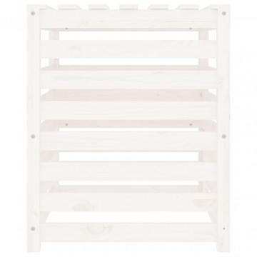 Compostor, alb, 63,5x63,5x77,5 cm, lemn masiv de pin - Img 6