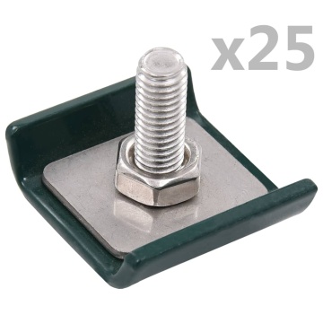 Conector grilaj din plasă, verde, 25 seturi - Img 1