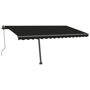 Copertină automată cu senzor vânt & LED, antracit, 400x300 cm - Img 3