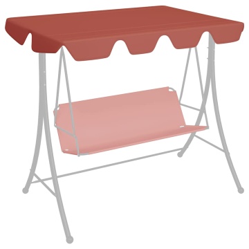 Copertină de rezervă leagăn grădină cărămiziu 150/130x105/70 cm - Img 1