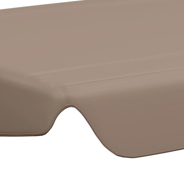 Copertină de rezervă leagăn grădină gri taupe 150/130x105/70 cm - Img 6