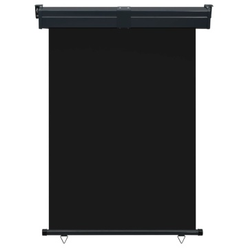 Copertină laterală de balcon, negru, 125 x 250 cm - Img 3