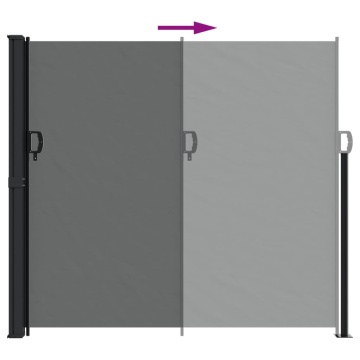 Copertină laterală retractabilă, antracit, 180x600 cm - Img 8