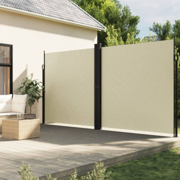 Copertină laterală retractabilă, crem, 220x1000 cm - Img 1