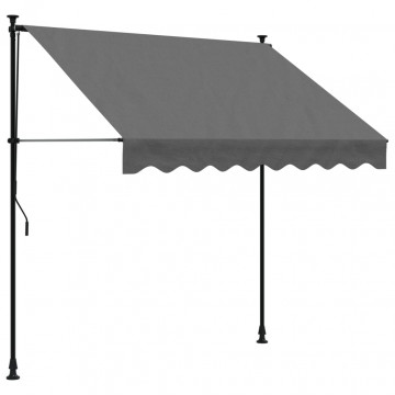 Copertină retractabilă, antracit, 200x150 cm, țesătură și oțel - Img 2