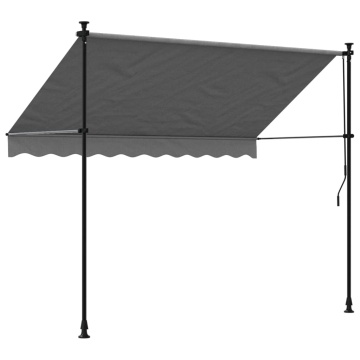 Copertină retractabilă, antracit, 250x150 cm, țesătură și oțel - Img 8