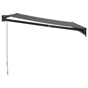 Copertină retractabilă, antracit, 3,5x2,5 m, textil și aluminiu - Img 4
