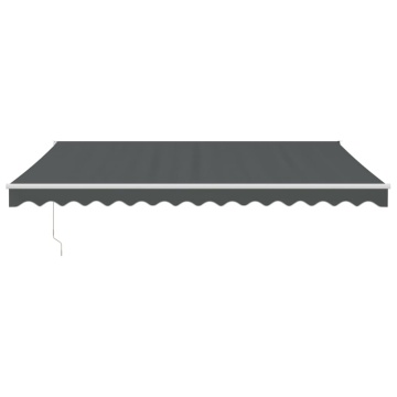 Copertină retractabilă, antracit, 4x3 m, textil și aluminiu - Img 3