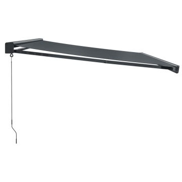 Copertină retractabilă, antracit, 4x3 m, textil și aluminiu - Img 4