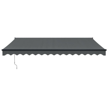 Copertină retractabilă, antracit, 4x3 m, textil și aluminiu - Img 3