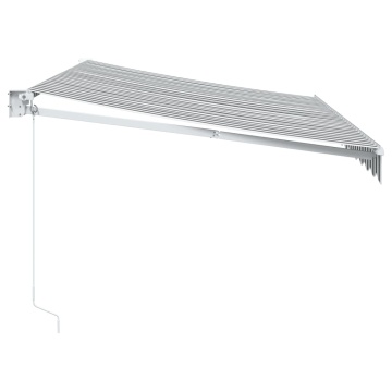 Copertină retractabilă antracit/alb, 3,5x2,5 m, textil/aluminiu - Img 4