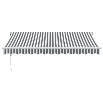 Copertină retractabilă antracit/alb, 3,5x2,5 m, textil/aluminiu - Img 3