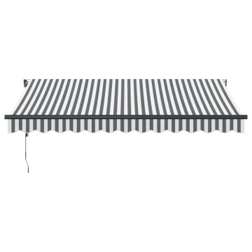 Copertină retractabilă automat, antracit/alb, 350x250 cm - Img 3